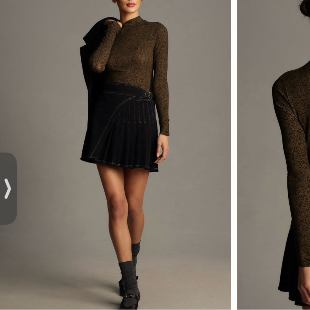 Anthropologie Scotch & Soda Printed Long Sleeved Mockneck Top - Picture 8 of 9